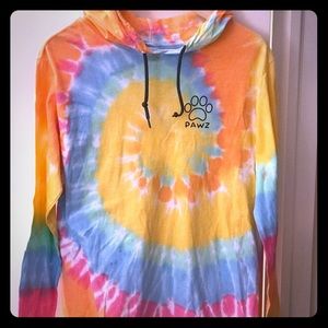 Women’s size small tie dyed lightweight hoodie